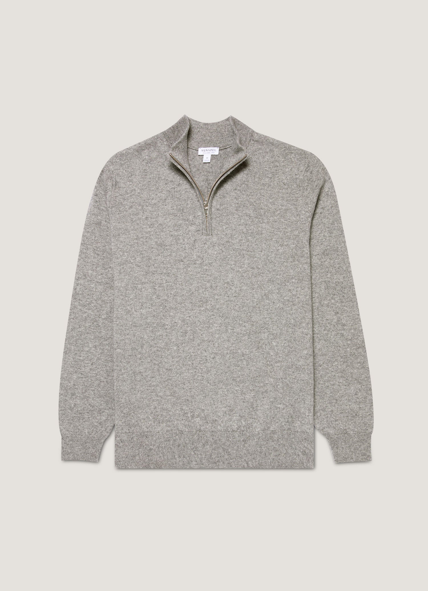 Men S Cashmere Half Zip Jumper In Melange