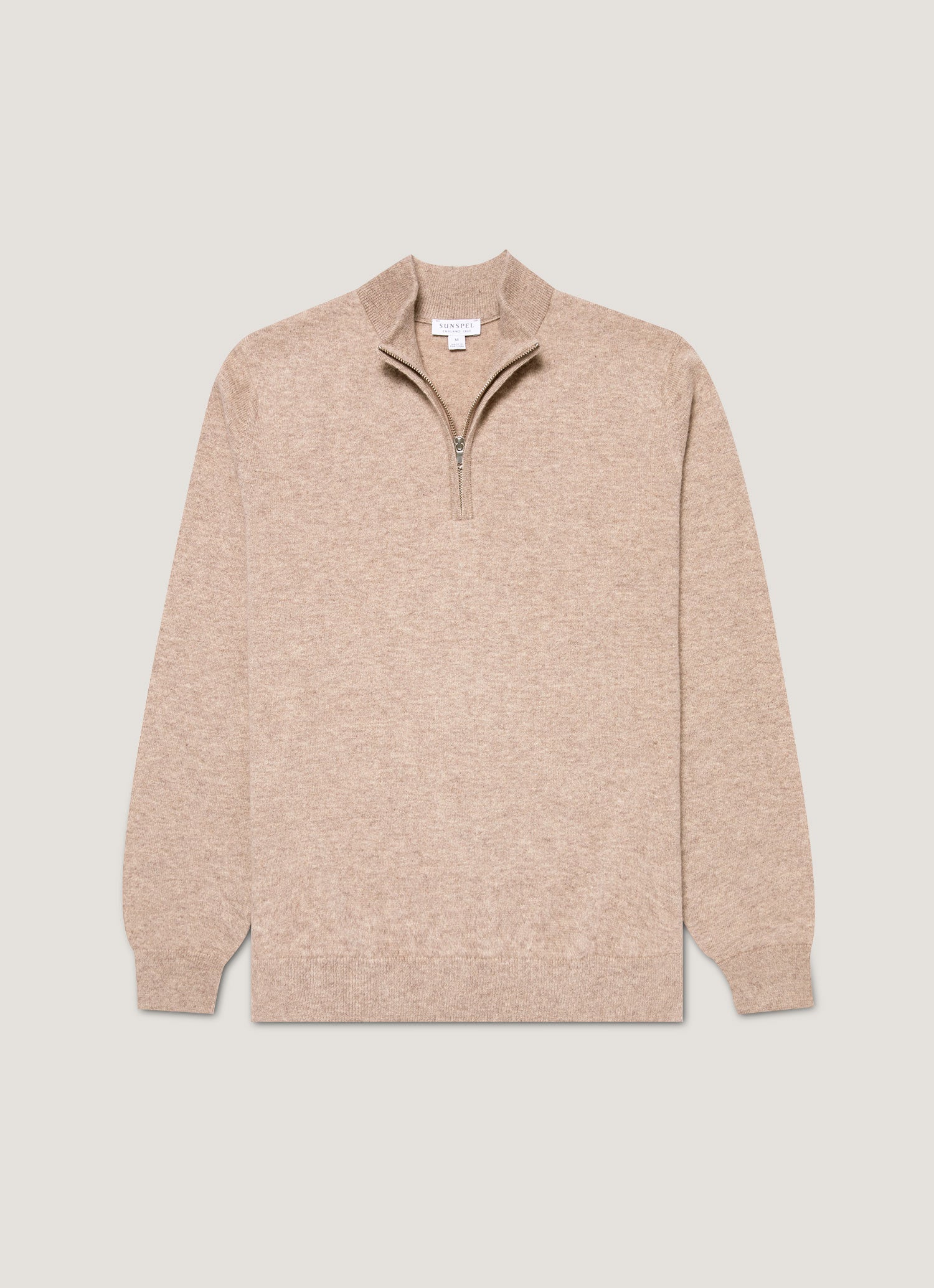 Men S Cashmere Half Zip Jumper In Melange