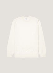Men's Lightweight Cotton Jumper in Ecru