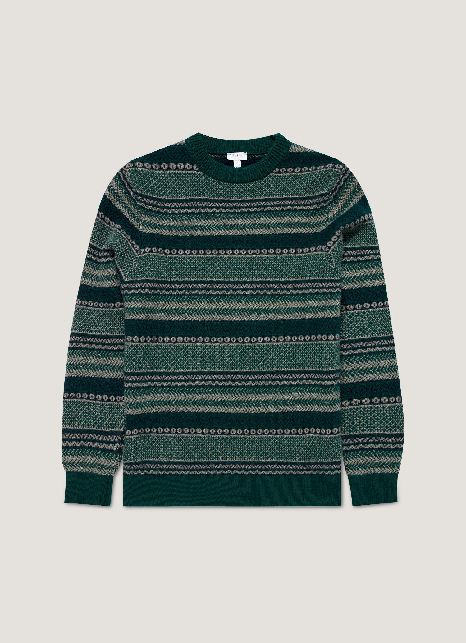 Men S Lambswool Fair Isle Jumper In Holly