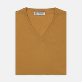 Sunflower Yellow V-Neck Cashmere Slipover