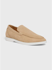 Mocassins en cuir nubuck beige