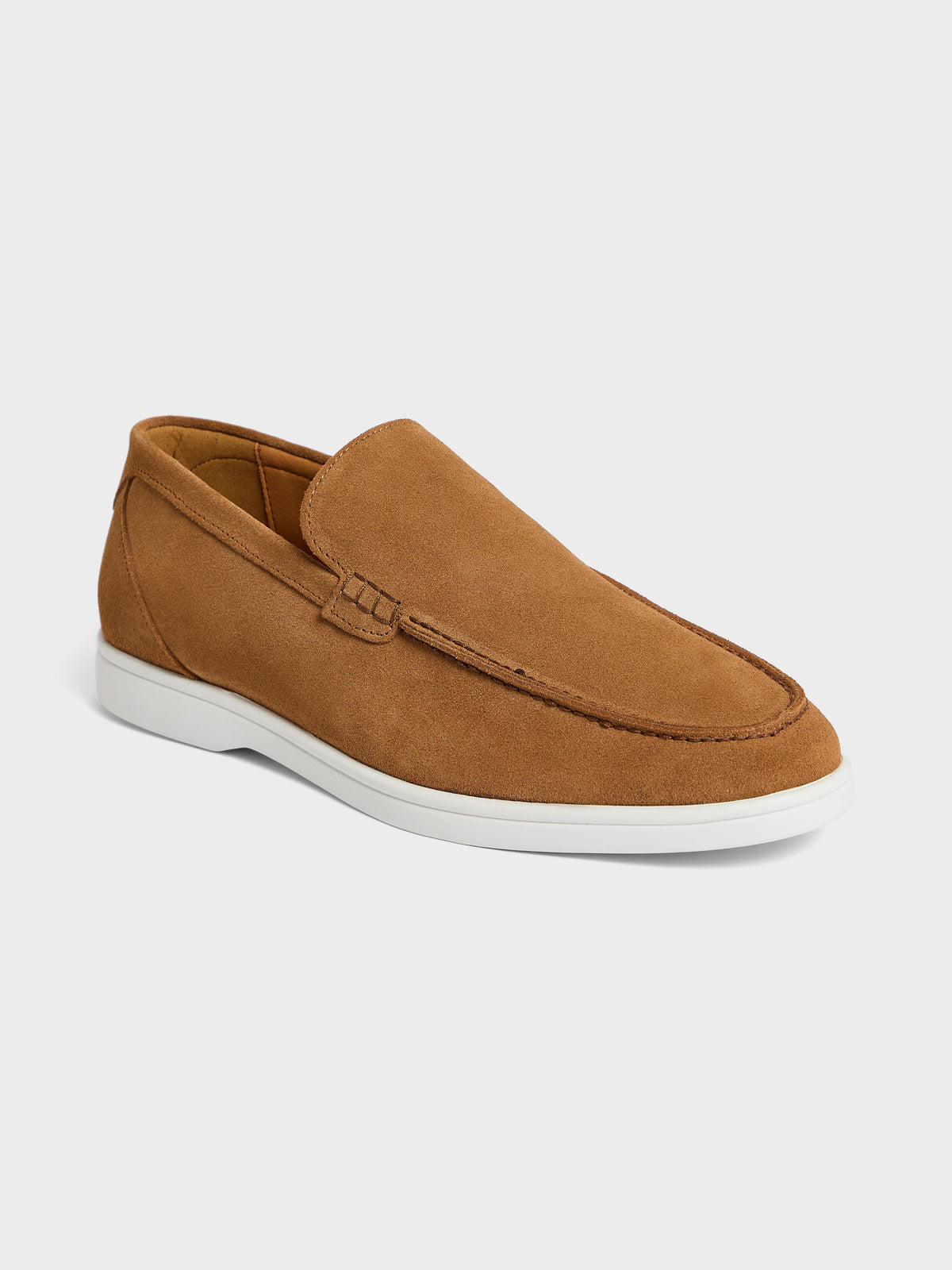 Mocassins En Cuir Nubuck Cognac