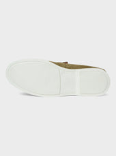 Mocassins En Cuir Nubuck Kaki