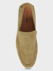 Mocassins En Cuir Nubuck Kaki