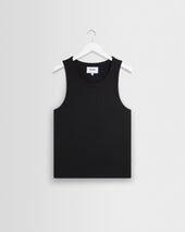 Montague - Black Ribbed Organic Cotton Vest