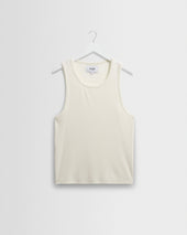 Montague - Ecru Ribbed Organic Cotton Vest