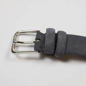 Grey Suede Tubo Tubular Dress Belt