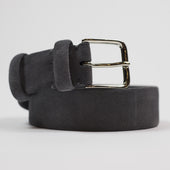 Grey Suede Tubo Tubular Dress Belt