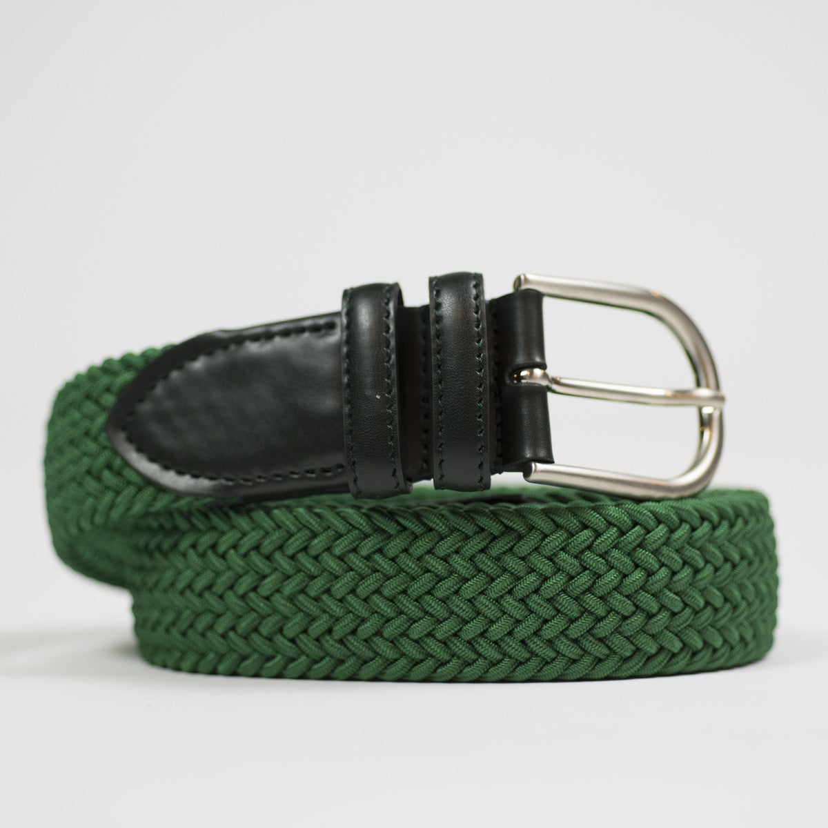 Green Intreccio Elastic Woven Belt