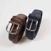 Intreccio Leather Woven Belt