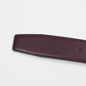 Marroon Saffiano Leather Dress Belt