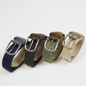 Olona Canvas And Grey Suede Belt