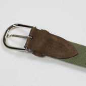 Olona Canvas And Brown Suede Belt