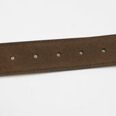 Olona Canvas And Brown Suede Belt