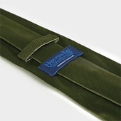 Green Herringbone Silk Tie