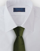 Green Herringbone Silk Tie