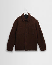 Mount - Brown Reversible Boucle Wool Overshirt