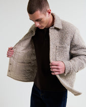 Mount Natural Reversible Boucle Wool Overshirt