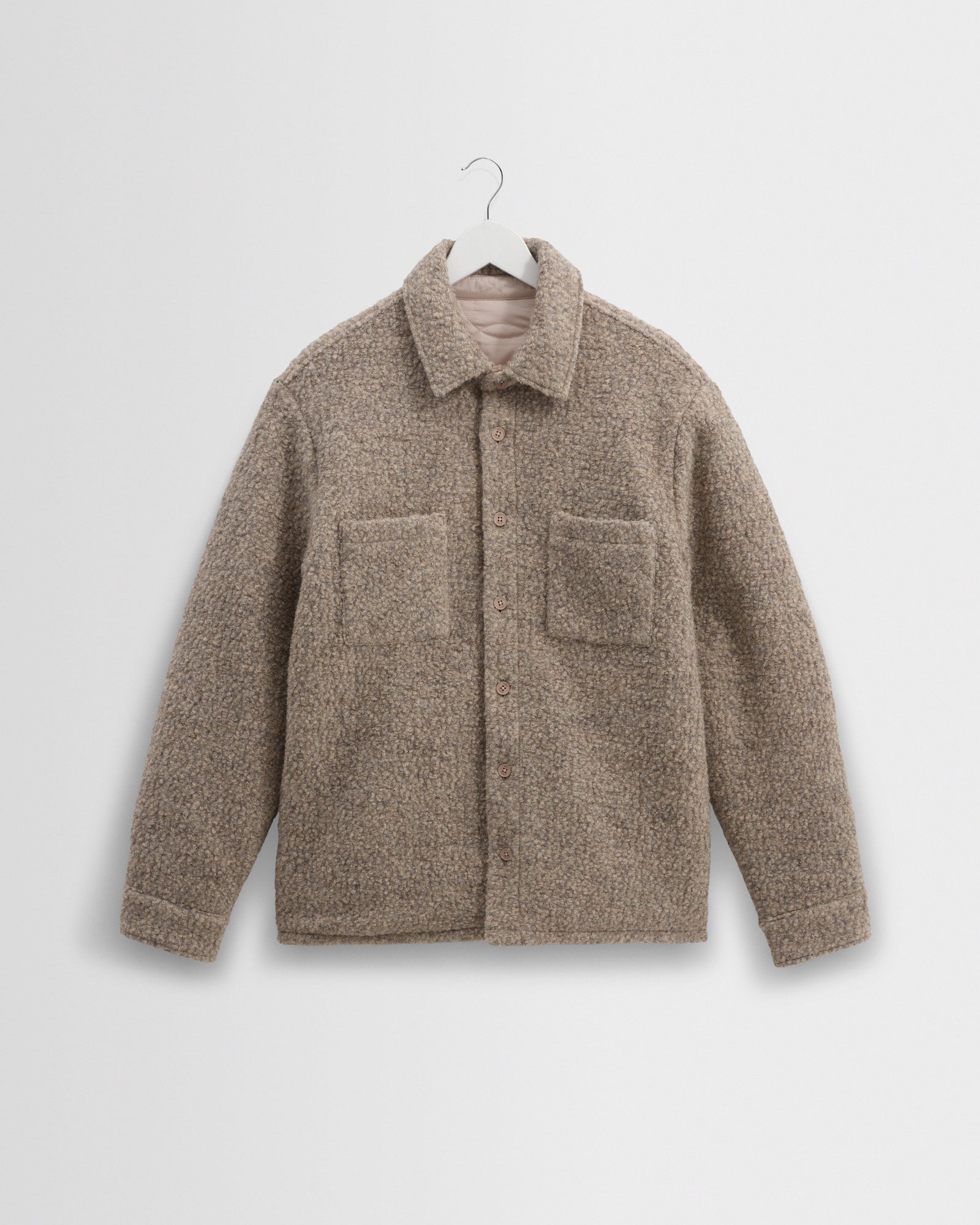 Mount Natural Reversible Boucle Wool Overshirt