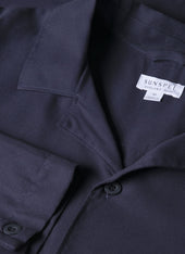 Men's Cotton Flannel Pyjama Set in Navy