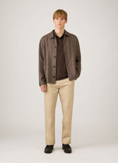 Men's Piqué Polo Shirt in Dark Chocolate