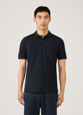 Men's Piqué Polo Shirt in Midnight Navy
