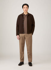 Men's Long Sleeve Riviera Polo Shirt in Bark