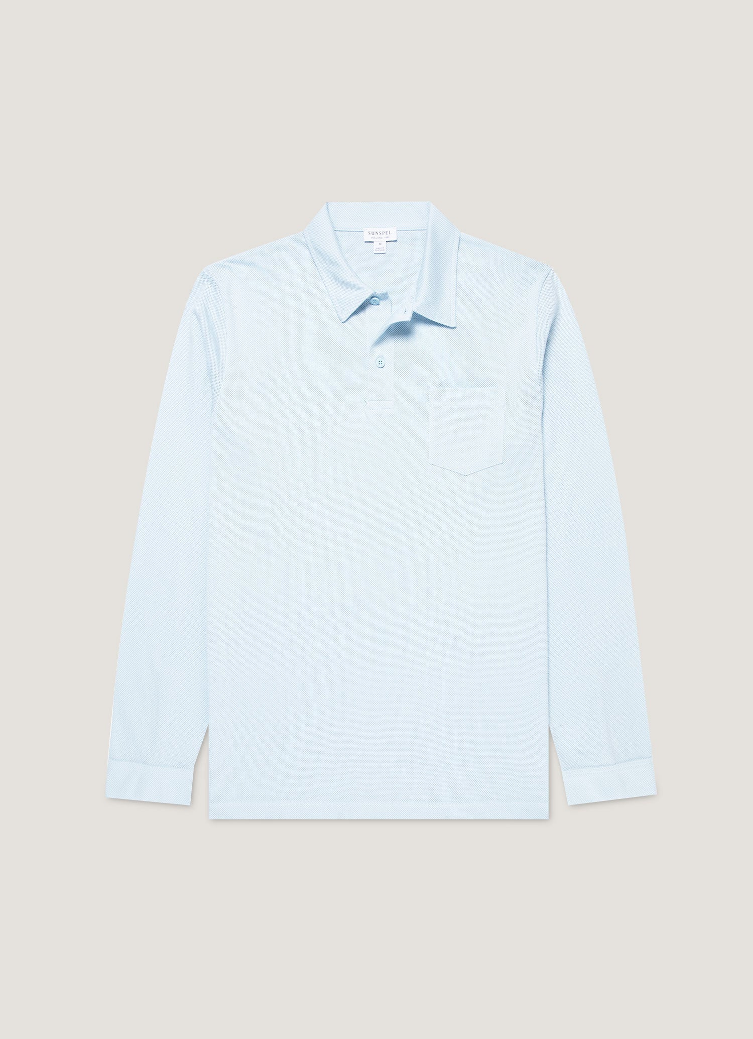 Men S Long Sleeve Riviera Polo Shirt In Frost