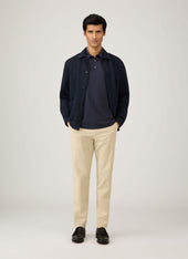 Men's Jersey Classic Polo Shirt in Navy