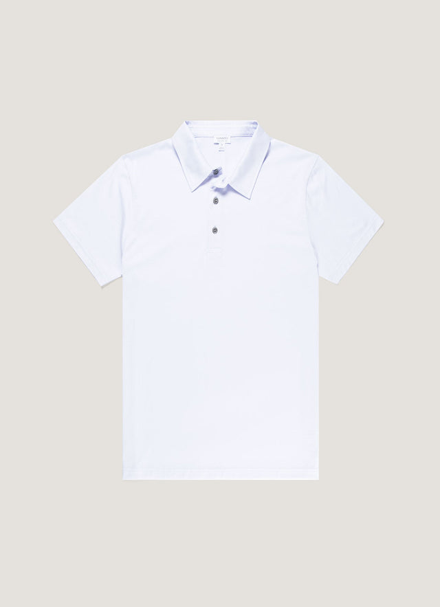 Men's Classic Jersey Polo Shirt in Light Blue
