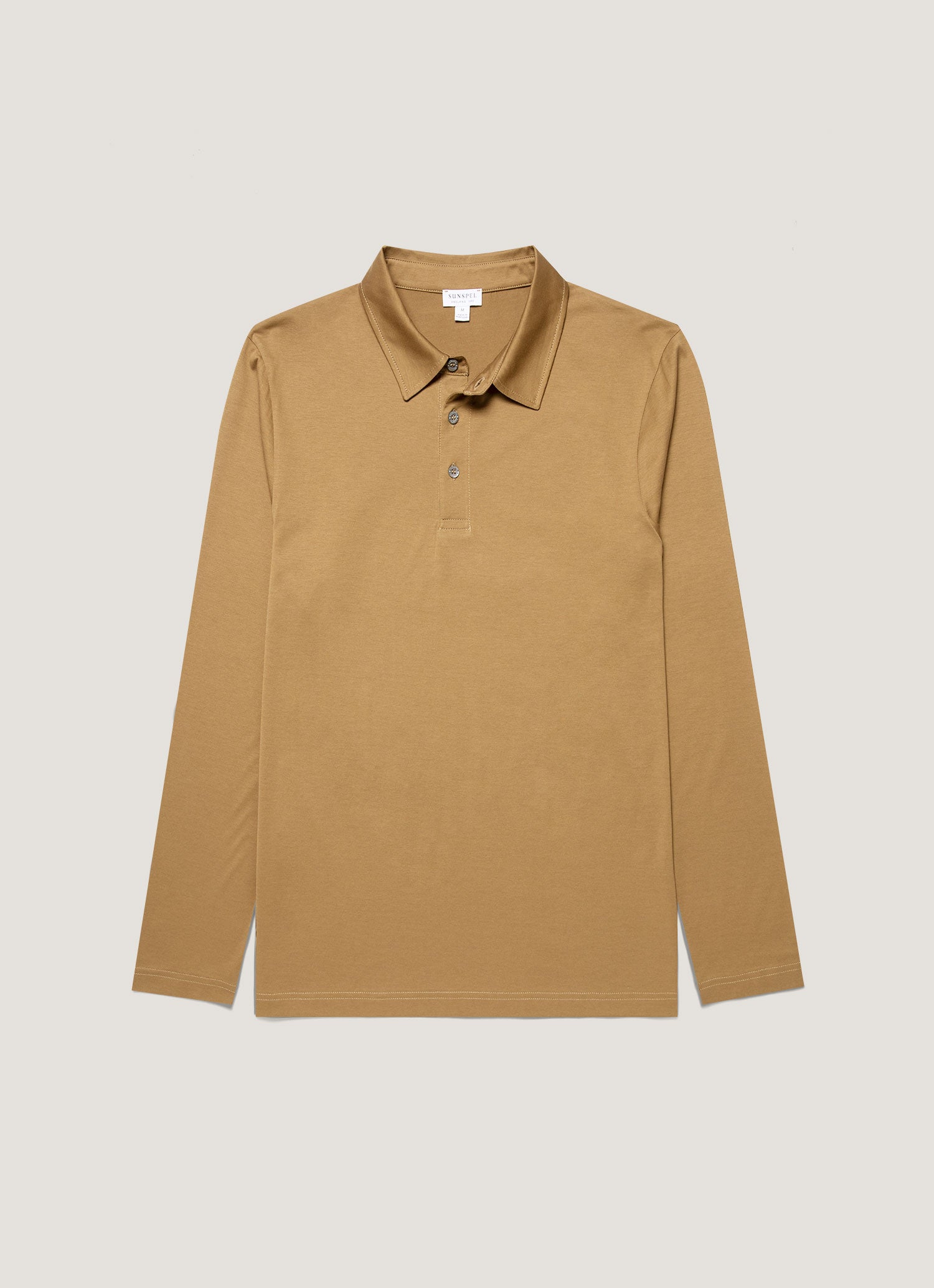 Men S Long Sleeve Classic Jersey Polo Shirt In