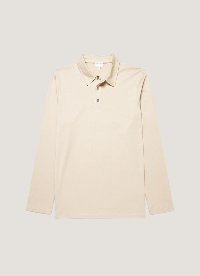 Men's Long Sleeve Classic Jersey Polo Shirt in Hazelwood