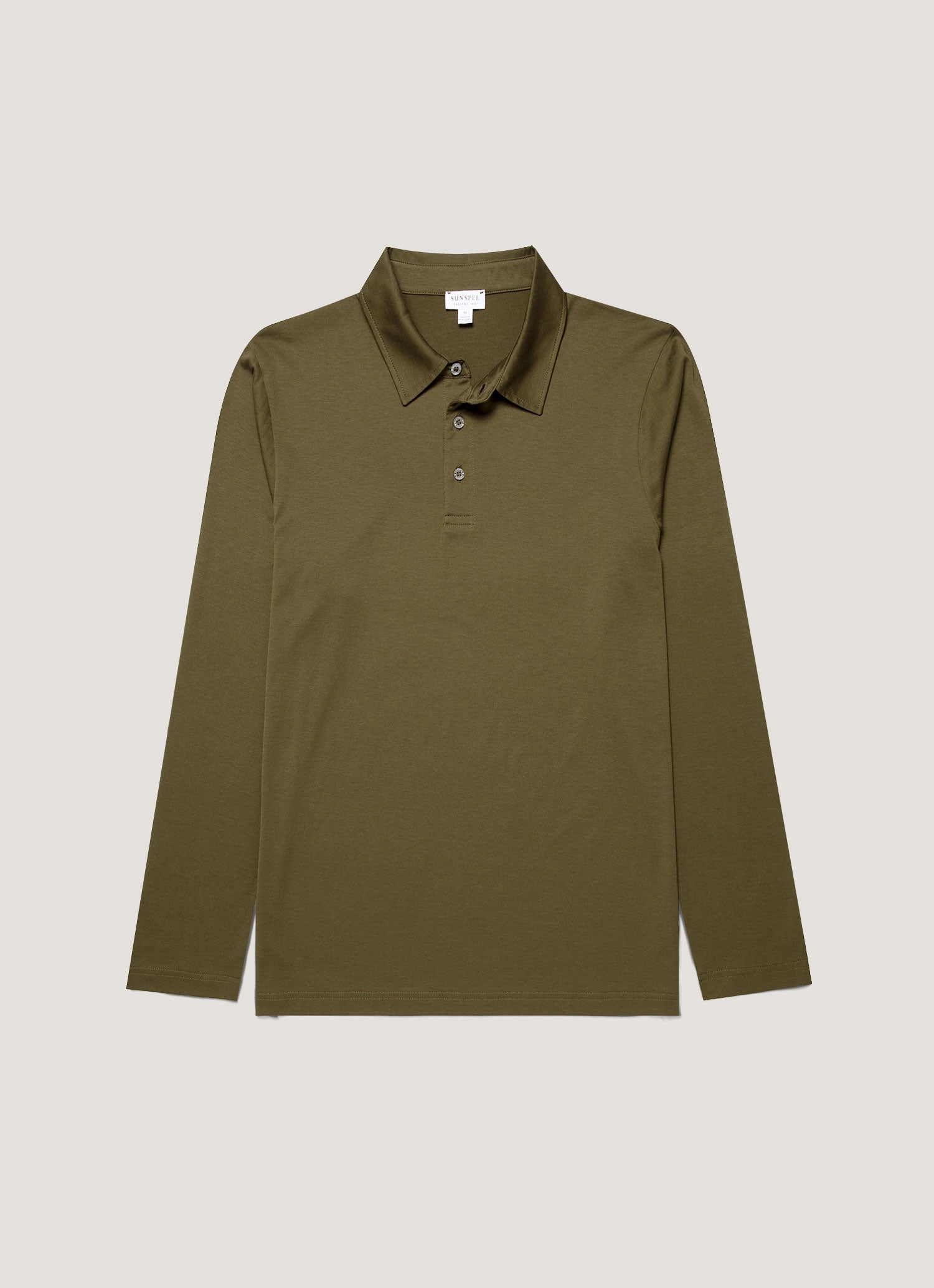 Men S Long Sleeve Classic Jersey Polo Shirt In Deep