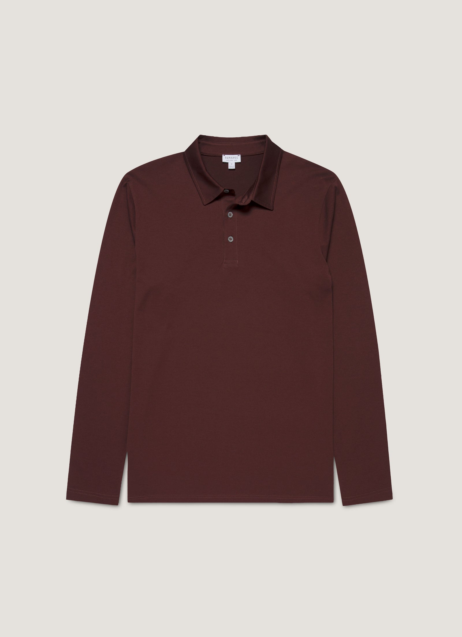Men S Long Sleeve Classic Jersey Polo Shirt In Bakelite