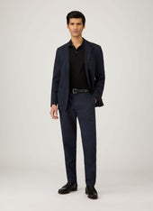 Men's Long Sleeve Piqué Polo Shirt in Black