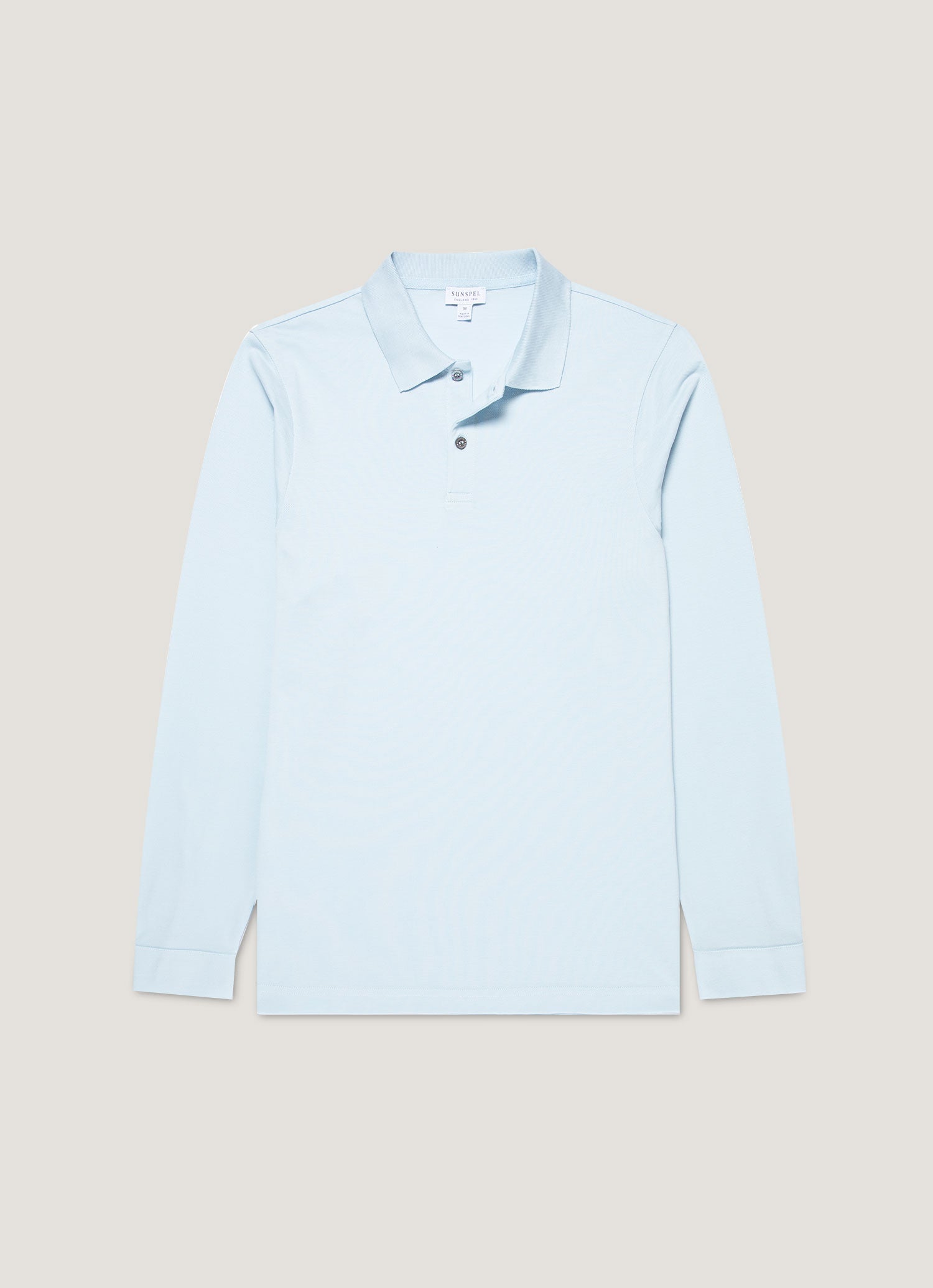 Men S Long Sleeve Piqu Polo Shirt In Frost