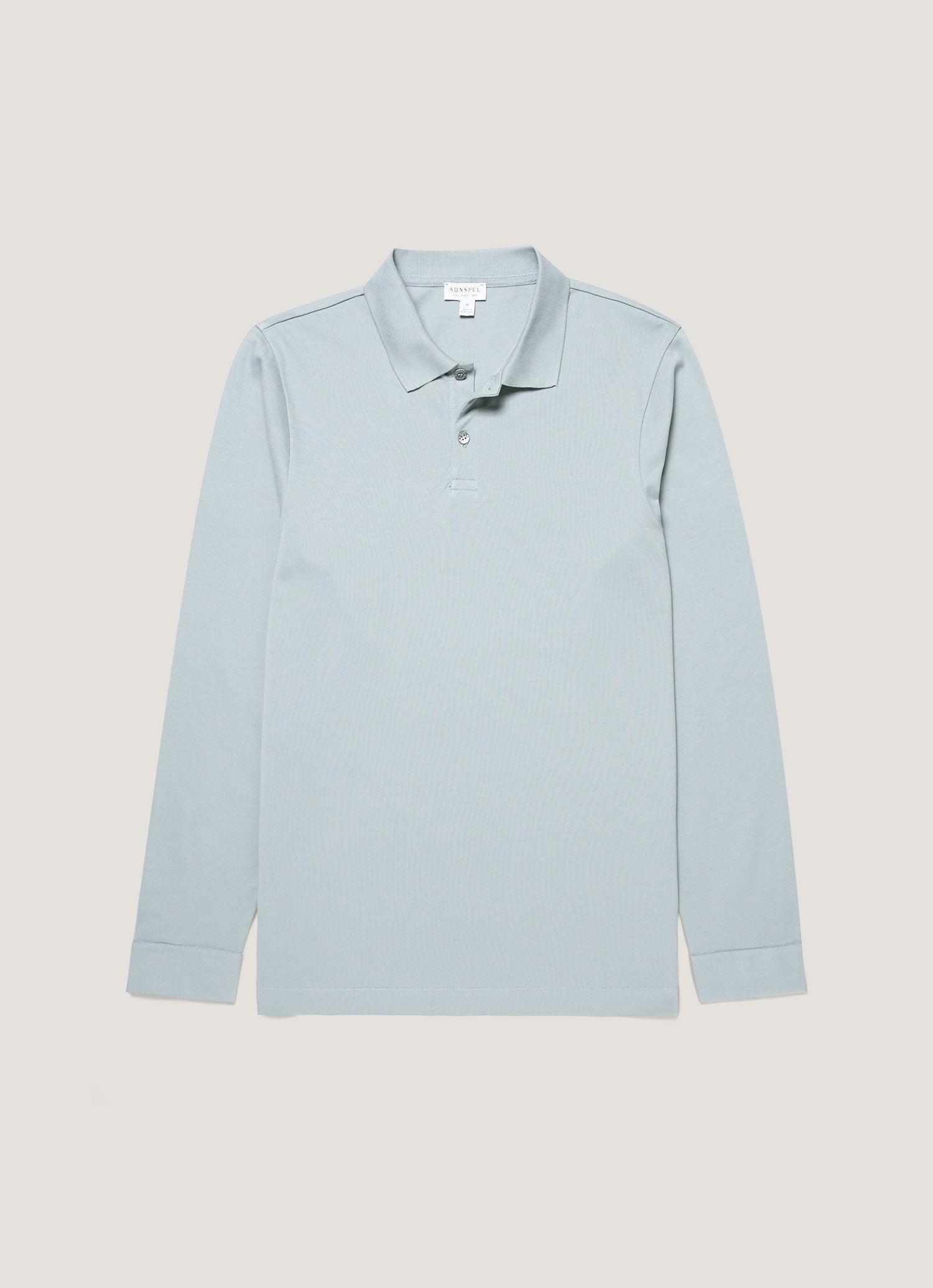 Men S Long Sleeve Piqu Polo Shirt In Blue