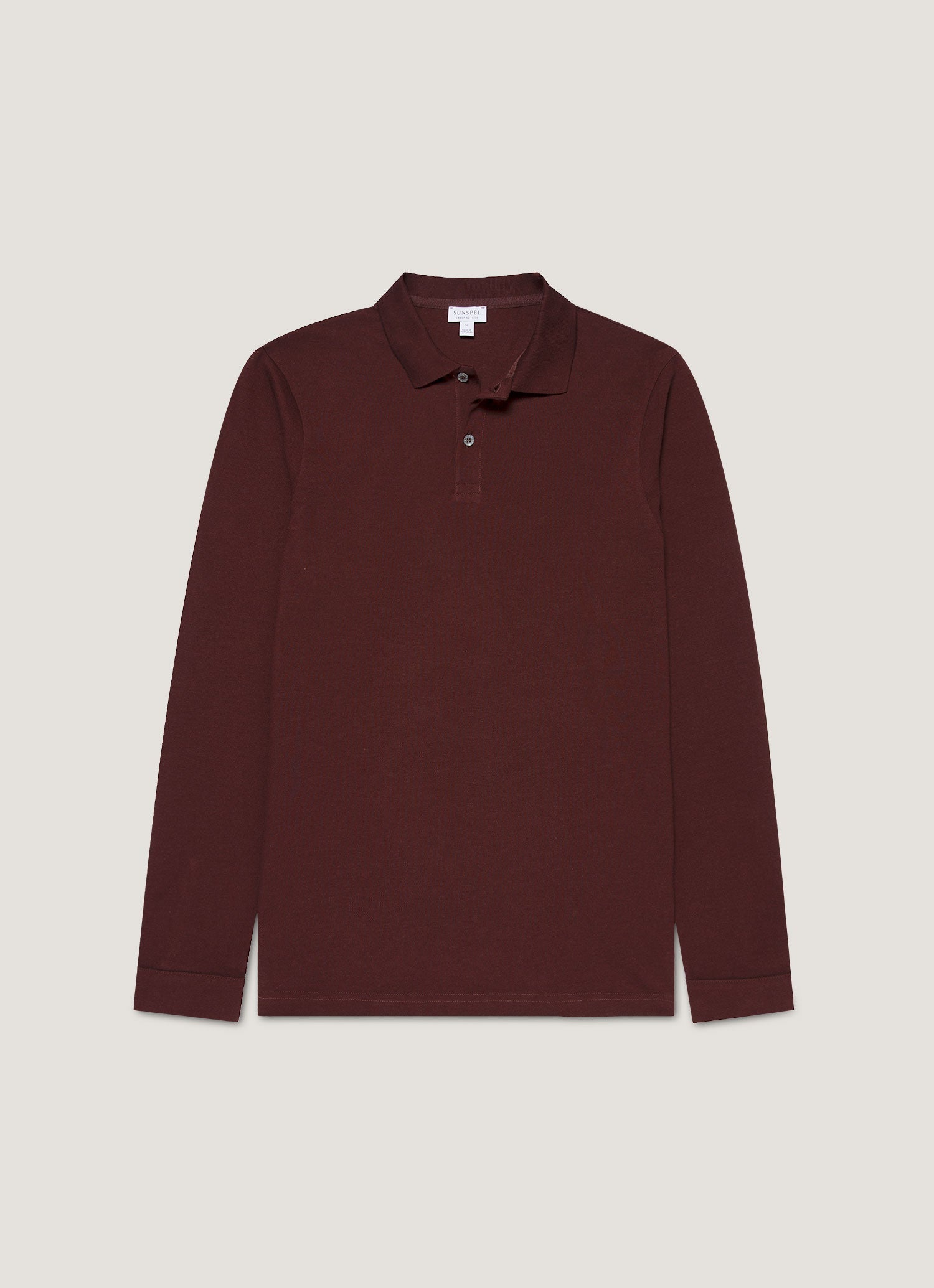 Men S Long Sleeve Piqu Polo Shirt In Bakelite