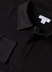 Men's Heavyweight Rugby Polo Shirt in Black