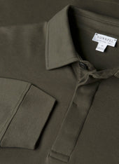 Men's Heavyweight Rugby Polo Shirt in Dark Green
