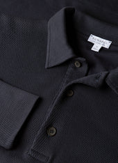 Men's Long Sleeve Cellulock Polo Shirt in Navy