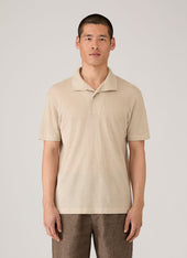 Men S Linen Piqu Polo Shirt In Hazelwood