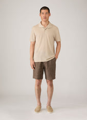 Men S Linen Piqu Polo Shirt In Hazelwood