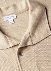 Men S Linen Piqu Polo Shirt In Hazelwood