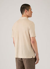 Men S Linen Piqu Polo Shirt In Hazelwood