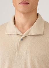 Men S Linen Piqu Polo Shirt In Hazelwood