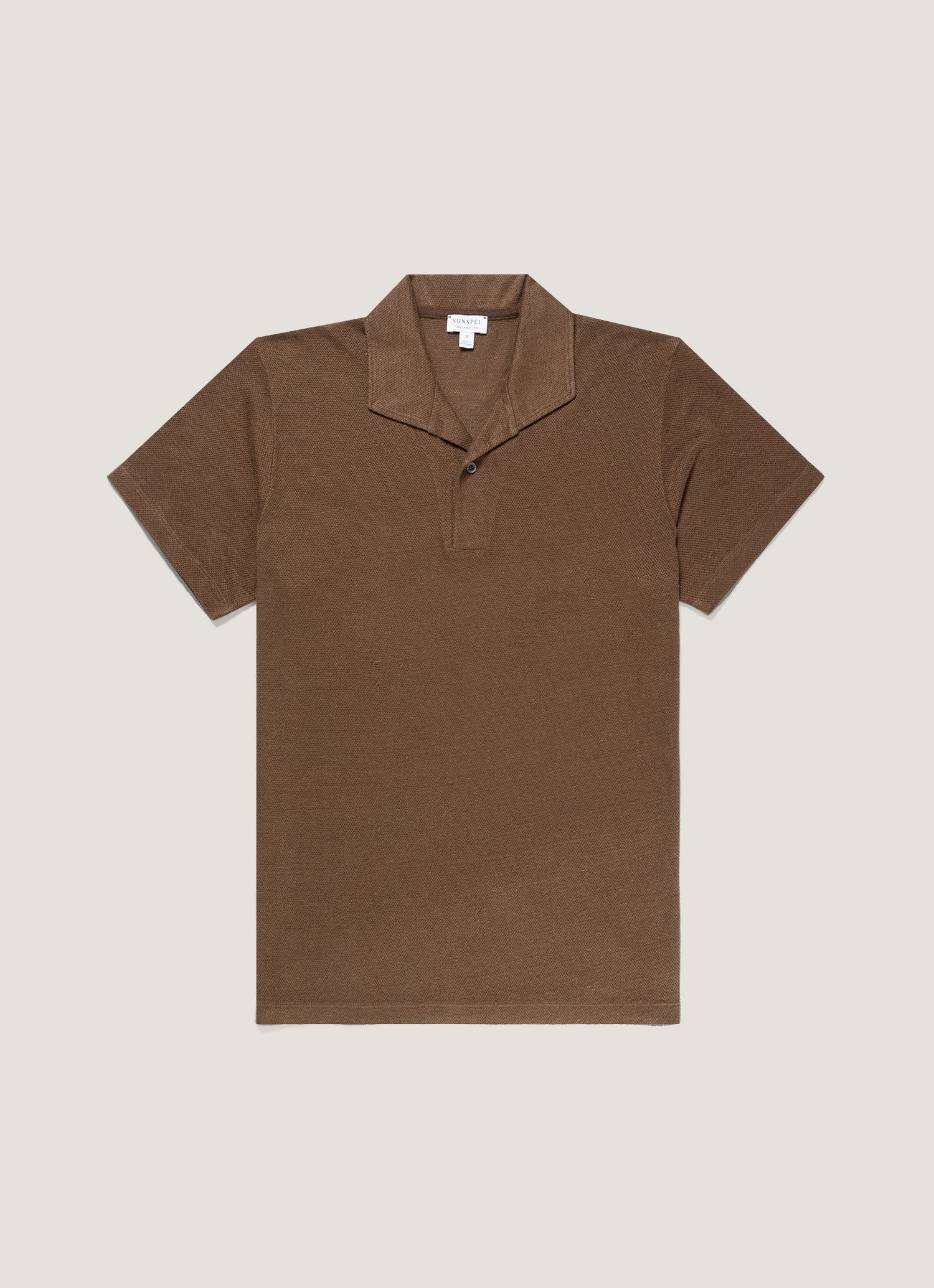 Men S Linen Piqu Polo Shirt In Dark