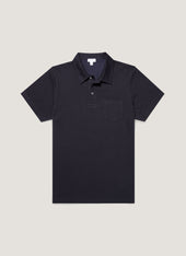Men's Sea Island Cotton Riviera Polo Shirt in Midnight Navy