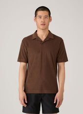Men S Towelling Polo Shirt In Dark